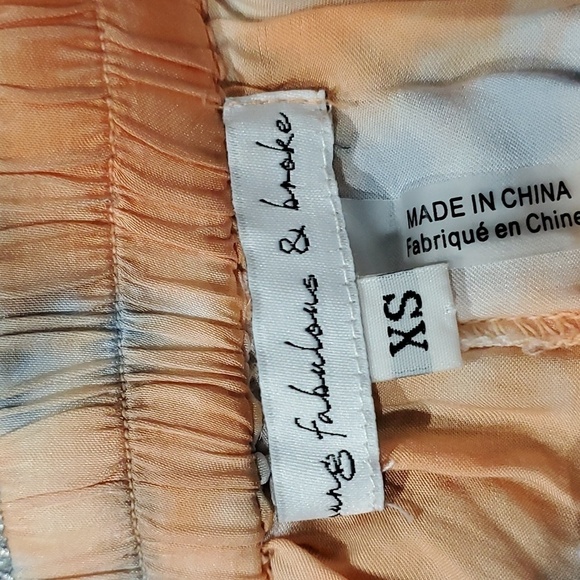 YOUNG FABULOUS & BROKE PALAZZO MULTICOLOR WIDE LEG PANTS SIZE XS - Picture 7 of 10